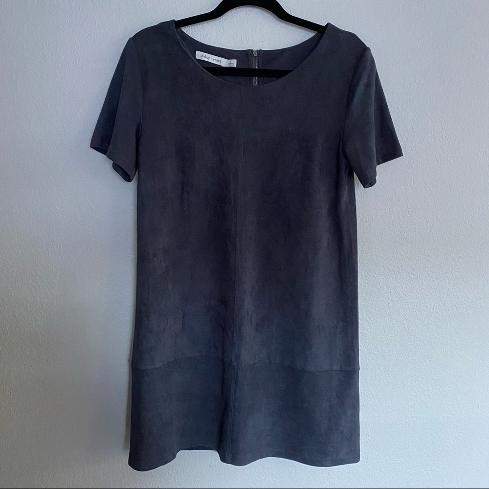 suede dark gray bishop and young dress